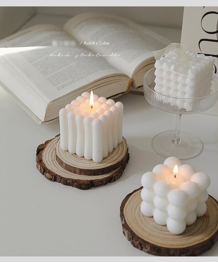 Cube candle decor