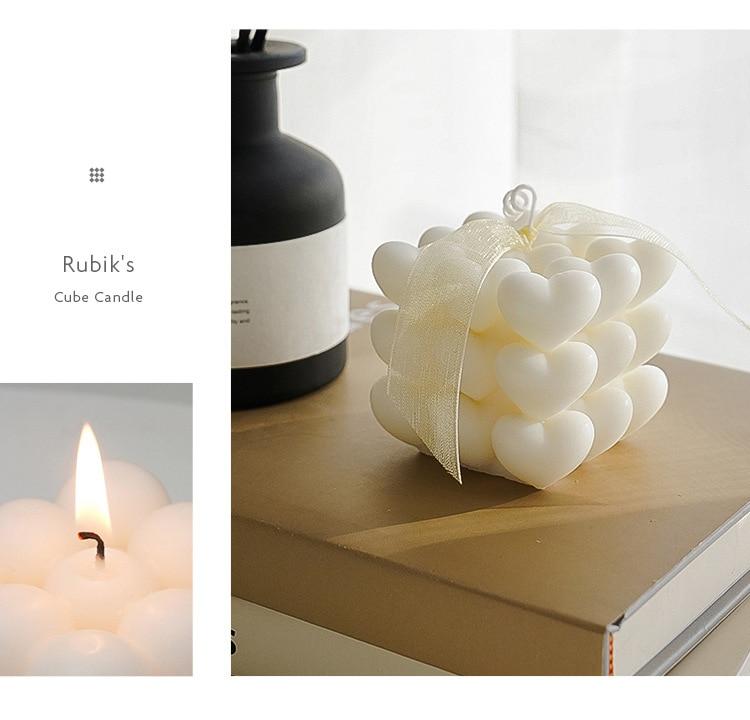 Cube candle decor