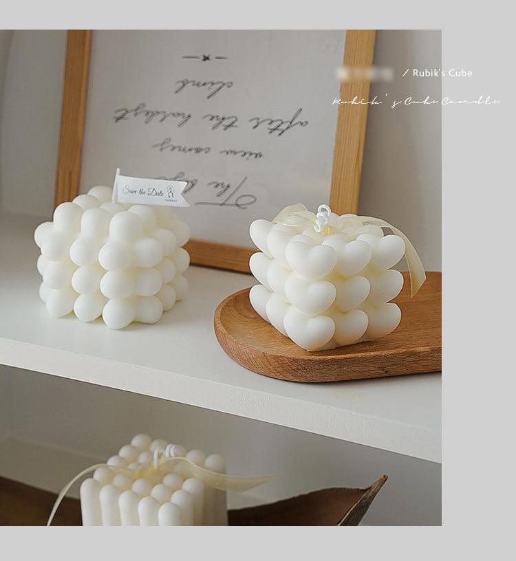 Cube candle decor